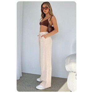 White Fox Linen Pants sz xs